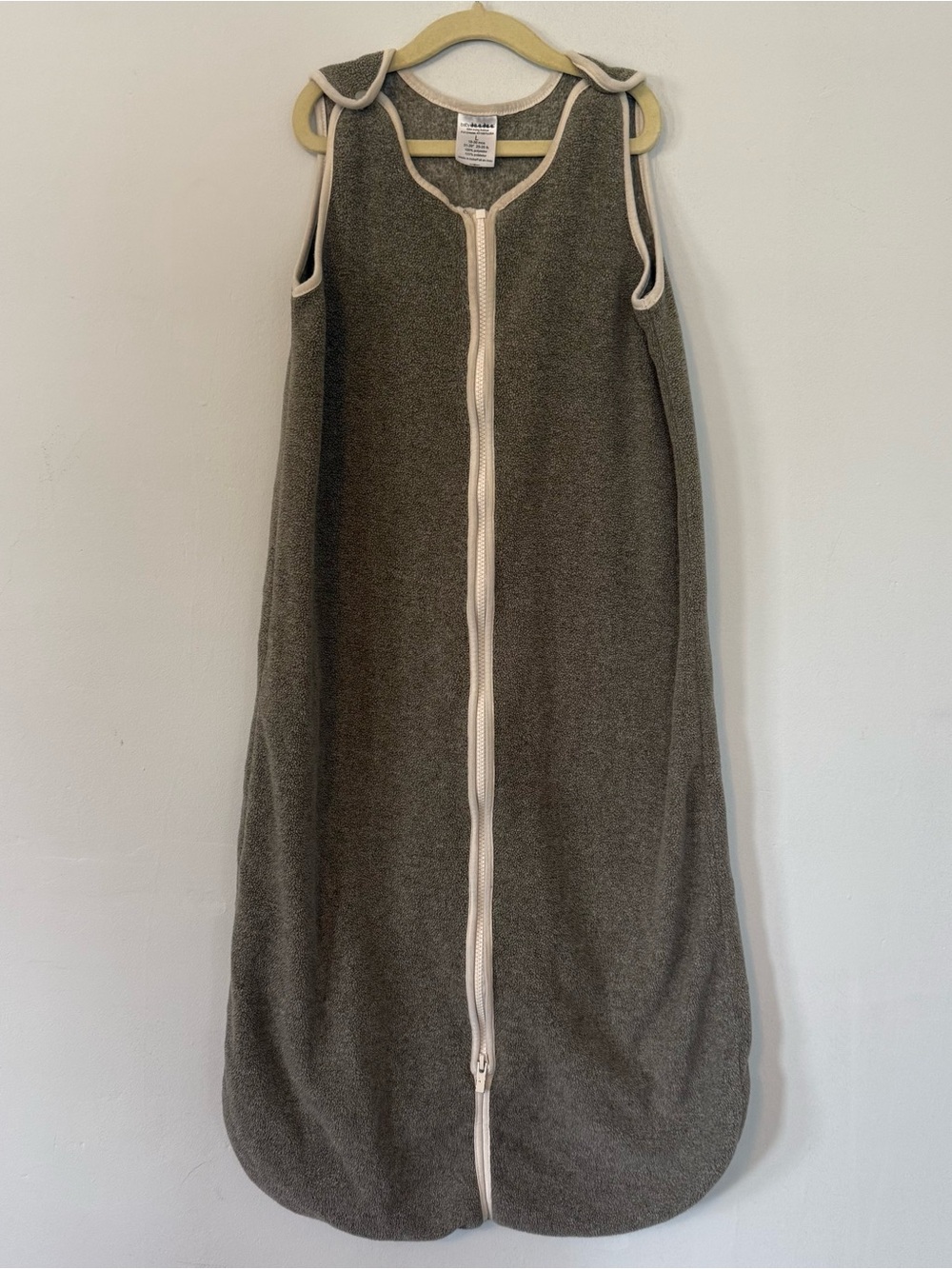 Fleece Tan Sleep Sack with Front Zip